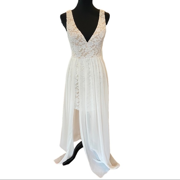 Lulu’s Make Way for Wonderful Off White Lace Maxi Dress - Picture 6 of 16